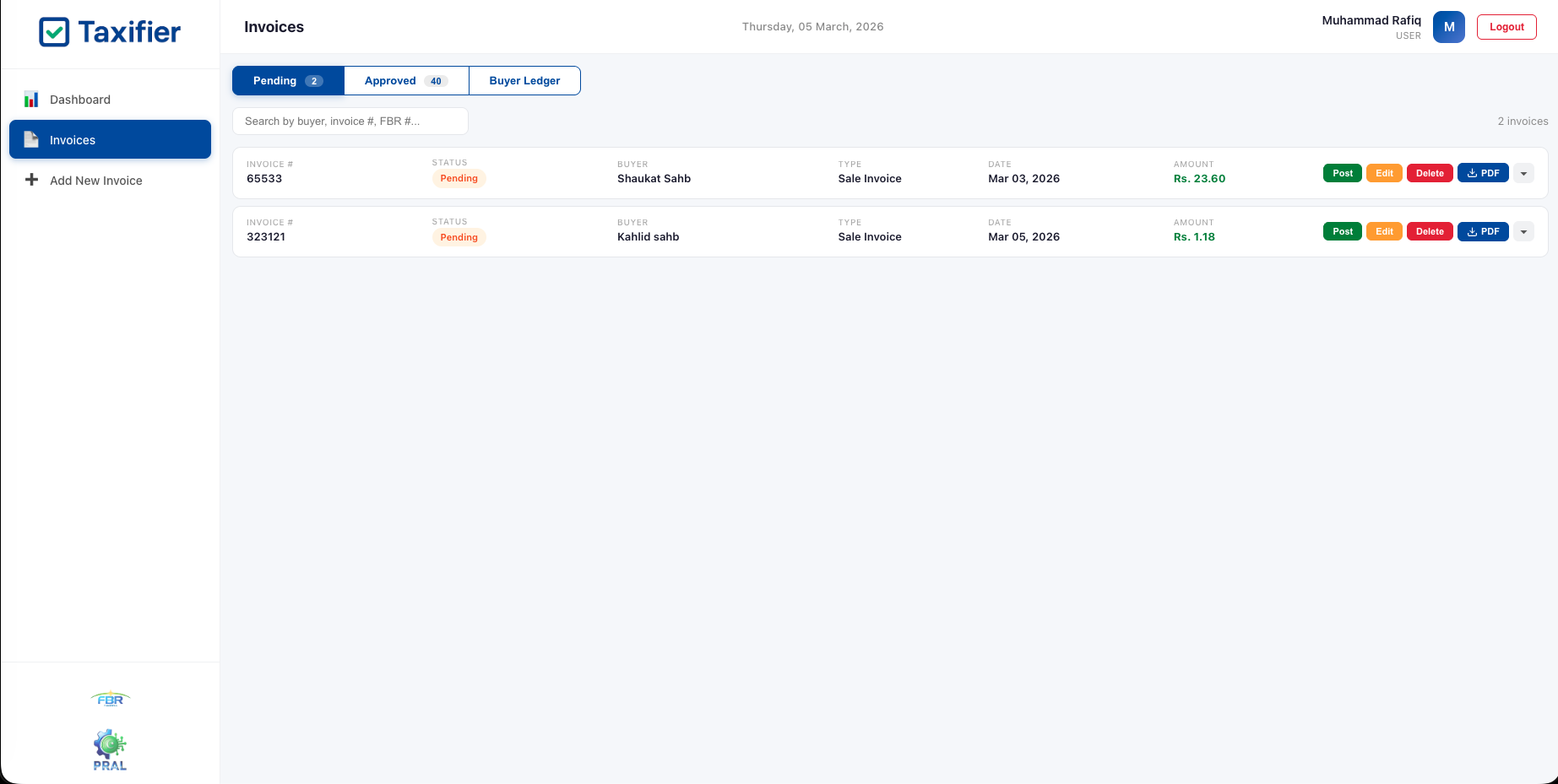 Invoice Management