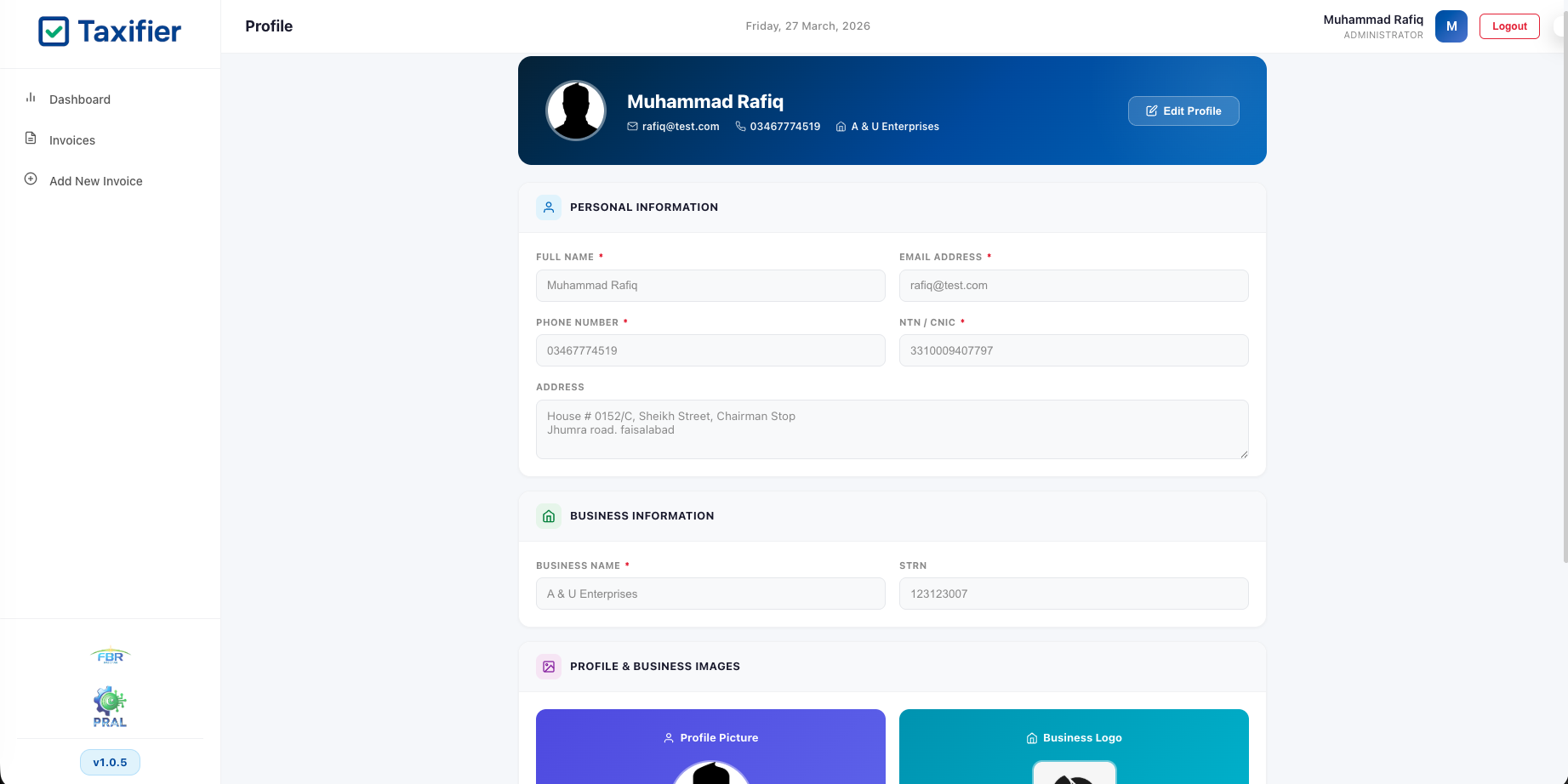 Profile Settings